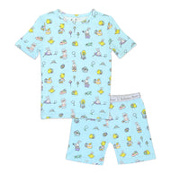 BELLABU BEAR EASTER BUNNIES BAMBOO KIDS SHORT SET