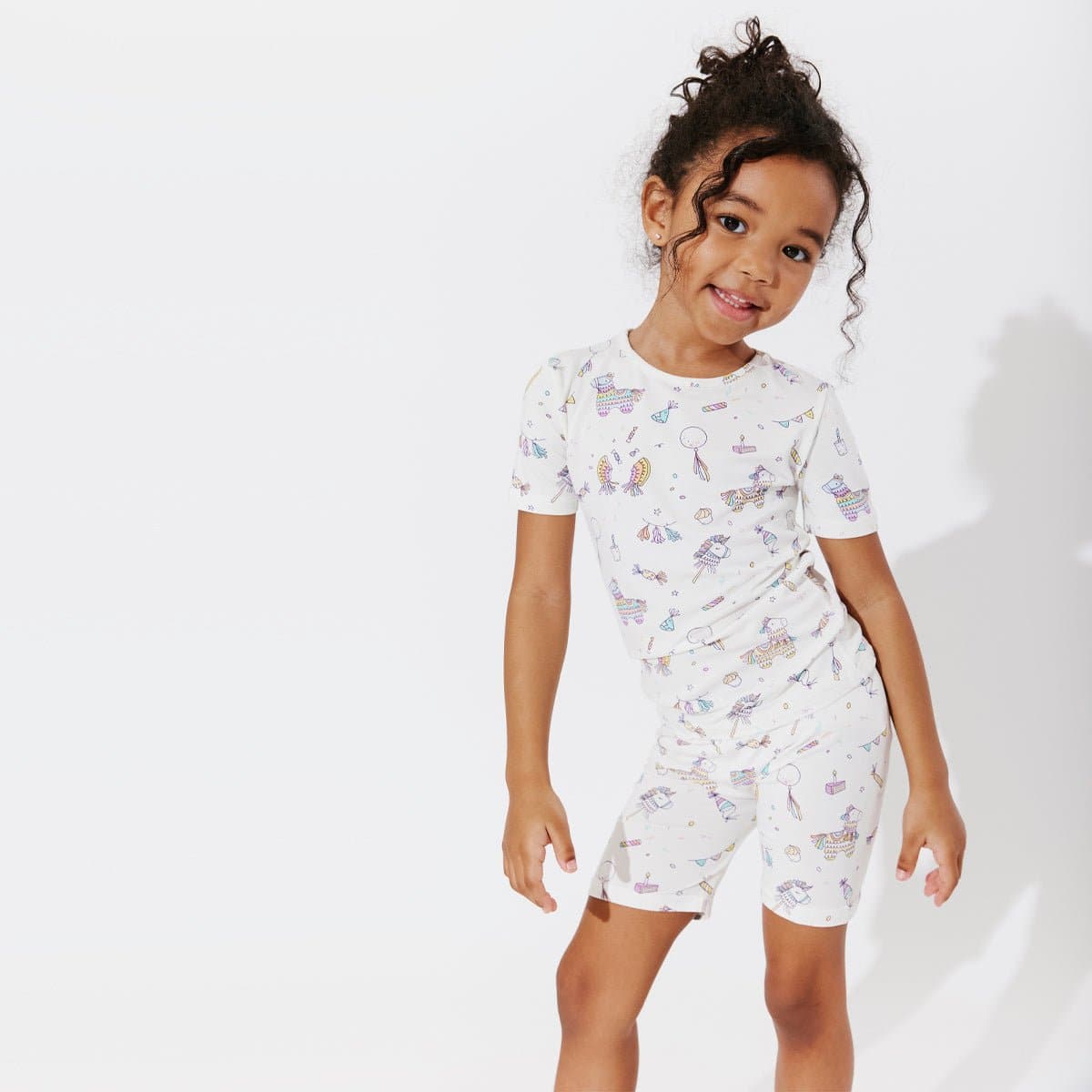 BELLABU BEAR BAMBOO KIDS SHORT SET PINATA