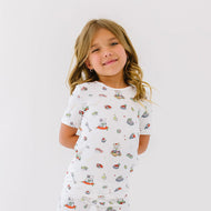 BELLABU BEAR BAMBOO KIDS SHORT SET SUSHI CAT