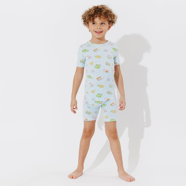 BELLABU BEAR BAMBOO KIDS SHORT SET POOL FLOATS
