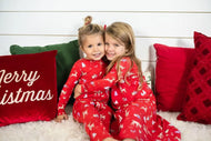 Bellabu Bear Red Reindeer Bamboo Convertible Footie