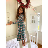 Bellabu Bear Holiday Plaid Bamboo Girl's Dress