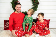 BELLABU BEAR RED REINDEER BAMBOO MEN'S PAJAMA SET
