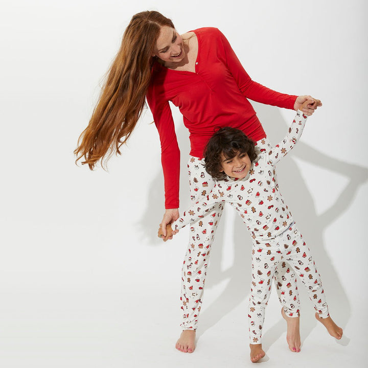 BELLABU BEAR SUGAR COOKIES BAMBOO WOMEN'S PAJAMA SET