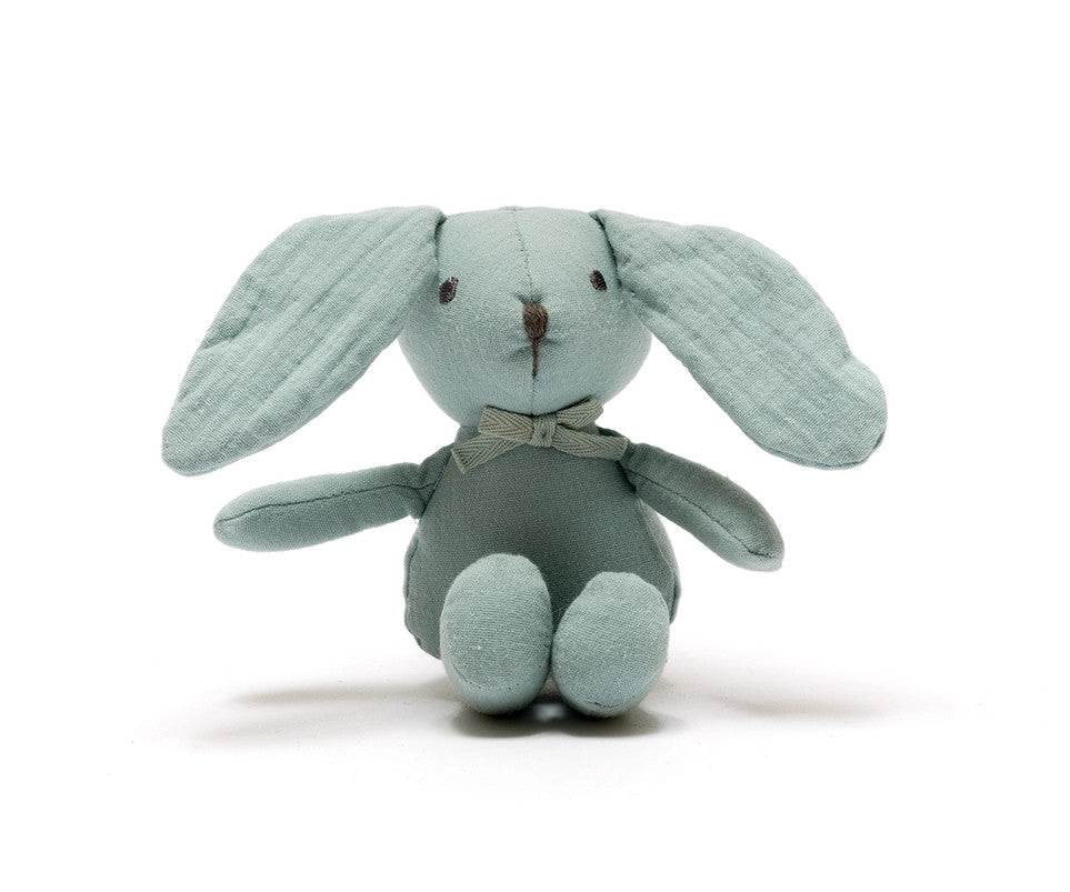 Best Years Cotton Bunny Rabbit Baby Toy In Teal Colour