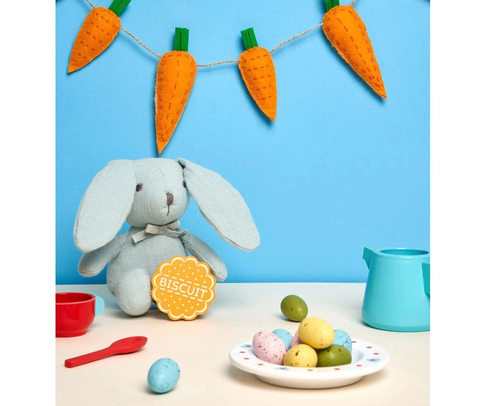 Best Years Cotton Bunny Rabbit Baby Toy In Teal Colour