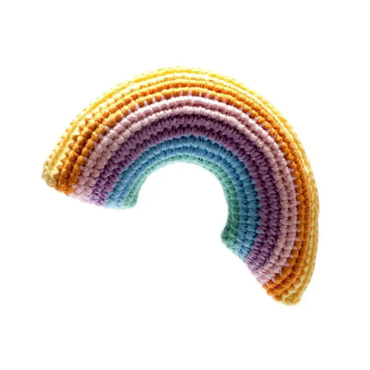 Best Years Crochet Pastel Rainbow Plush Baby Toy