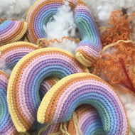 BEST YEARS CROCHET PASTEL RAINBOW PLUSH BABY TOY