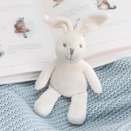 BEST YEARS KNITTED ORGANIC COTTON BABY RATTLE WHITE BUNNY