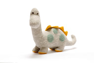 BEST YEARS LARGE ORGANIC COTTON DINOSAUR PLUSH TOY DIPLODOCUS GREY
