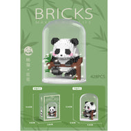 Handsome Panda With Flower Climbing Tree 428pcs
