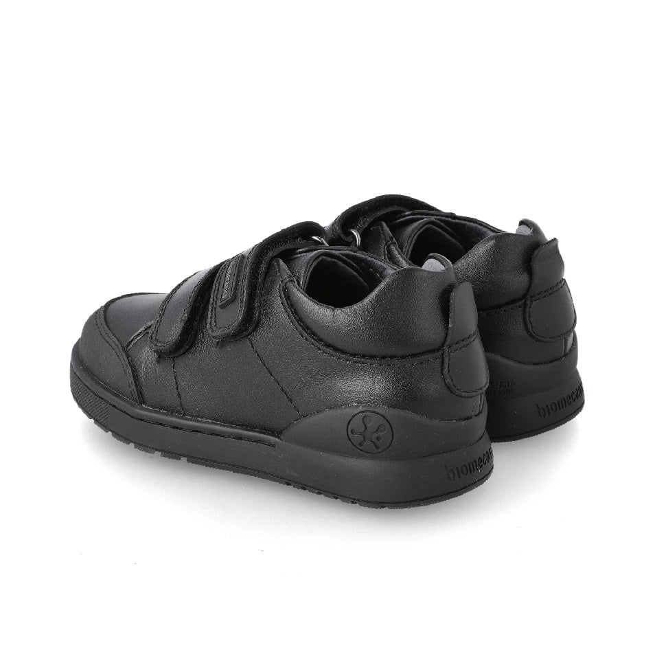 BIOMECANICS BLACK NAPA DOUBLE VELCROS SCHOOL SHOES