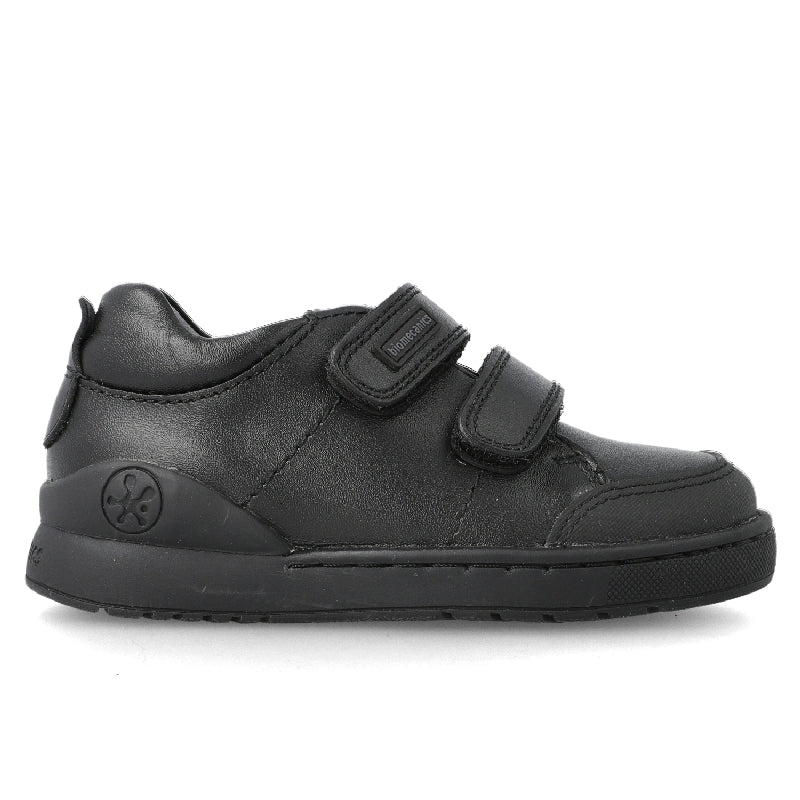BIOMECANICS BLACK NAPA DOUBLE VELCROS SCHOOL SHOES (201101A)