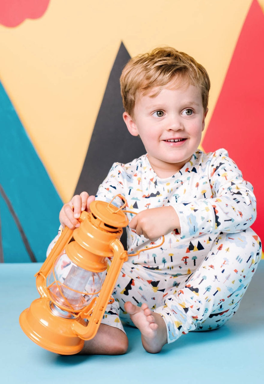 BIRD & BEAN HAPPY CAMPER TWO PIECE PAJAMA SET