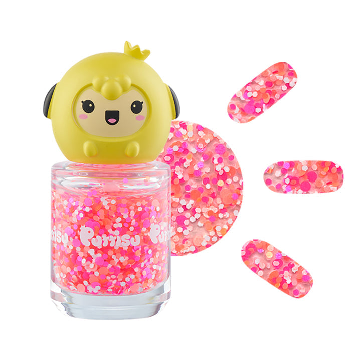 PUTTISU PANGPANG NAIL POLISH GLITTER (G012) -PINK FESTIVAL
