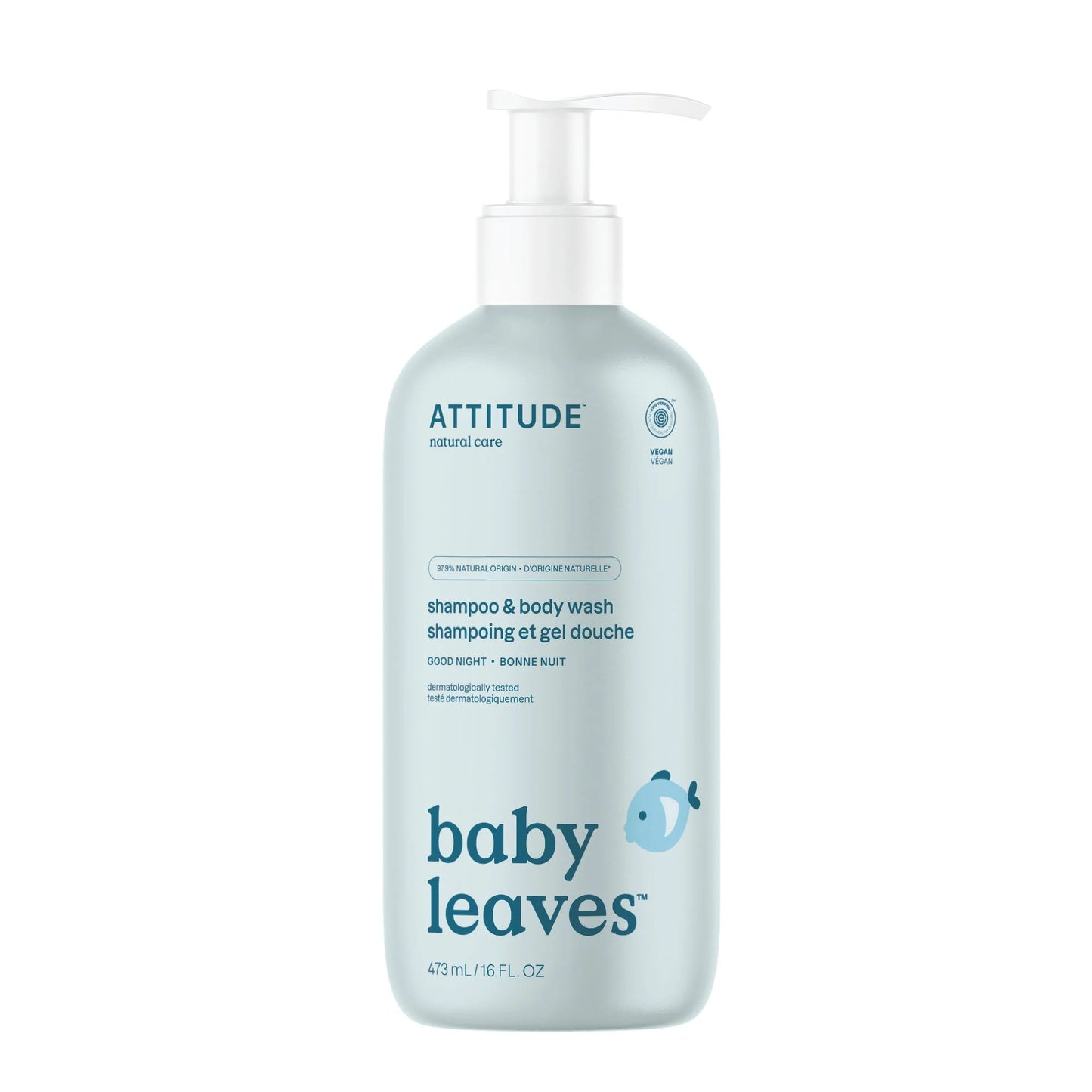 ATTITUDE BABY SHAMPOO AND BODY FOAMING WASH 473 ML - baby enRoute