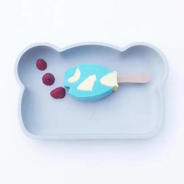 BOPOMOFO BEAR SILICON PLATE - baby enRoute