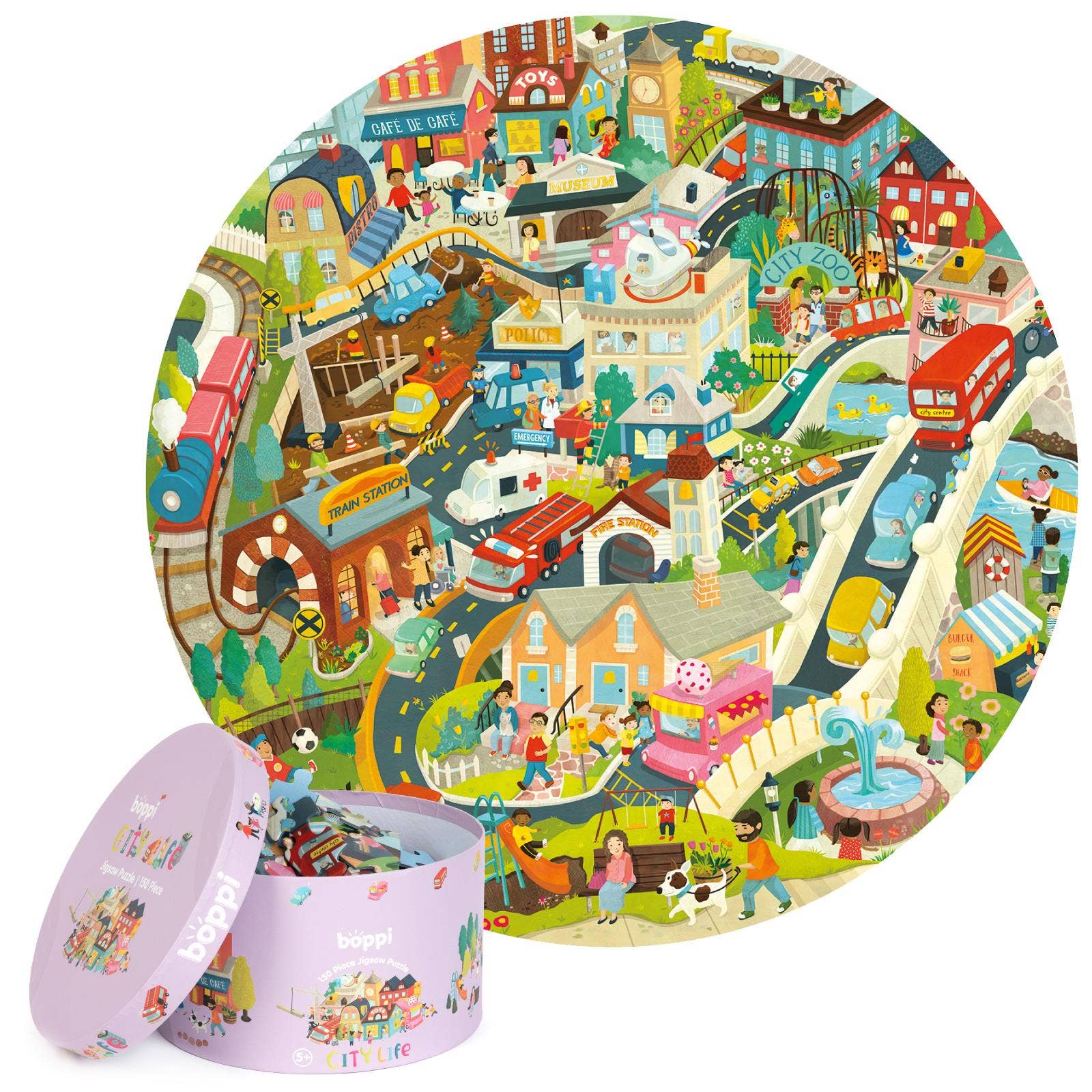 BOPPI 150 PIECE KIDS ROUND JIGSAW PUZZLE