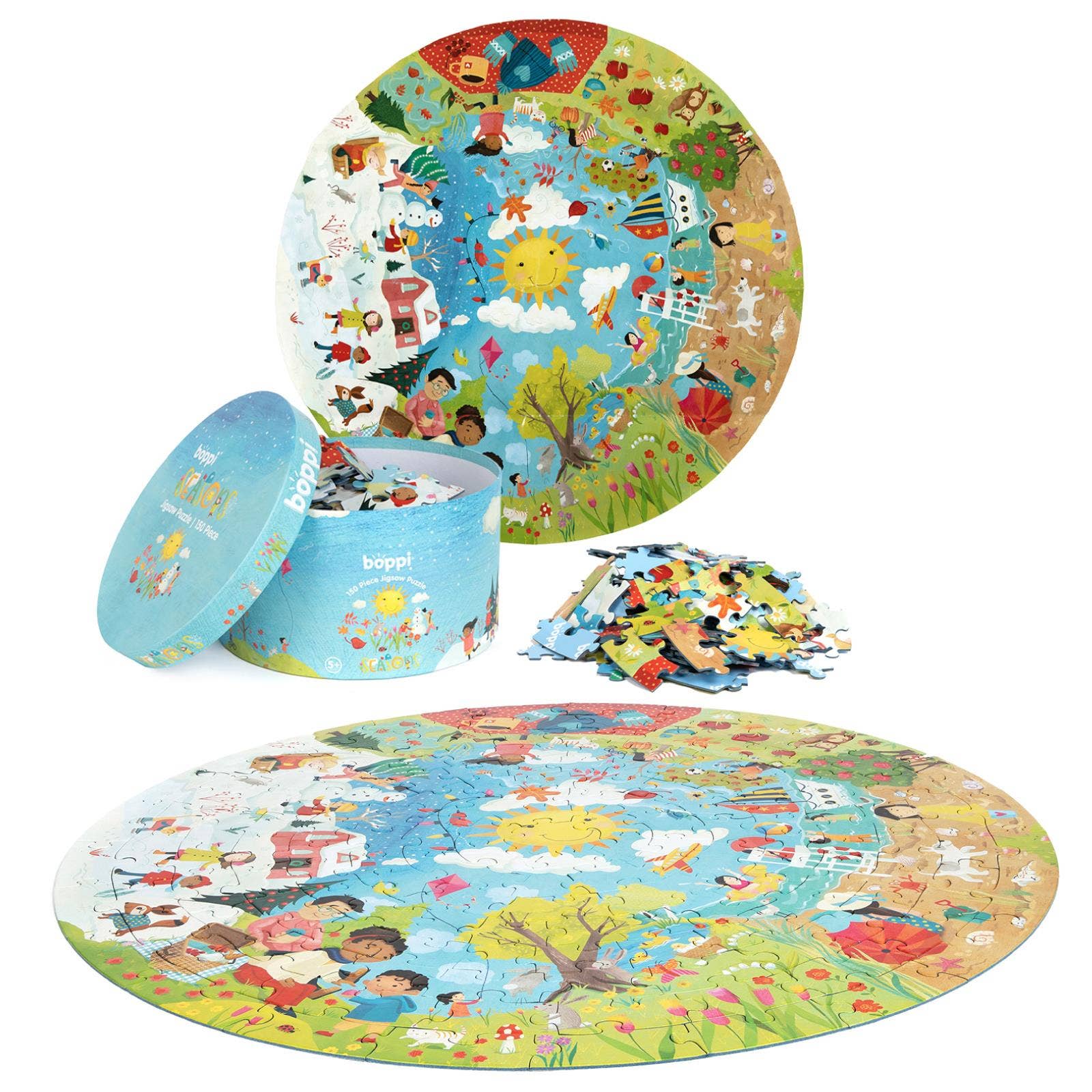 BOPPI 150 PIECE KIDS ROUND JIGSAW PUZZLE