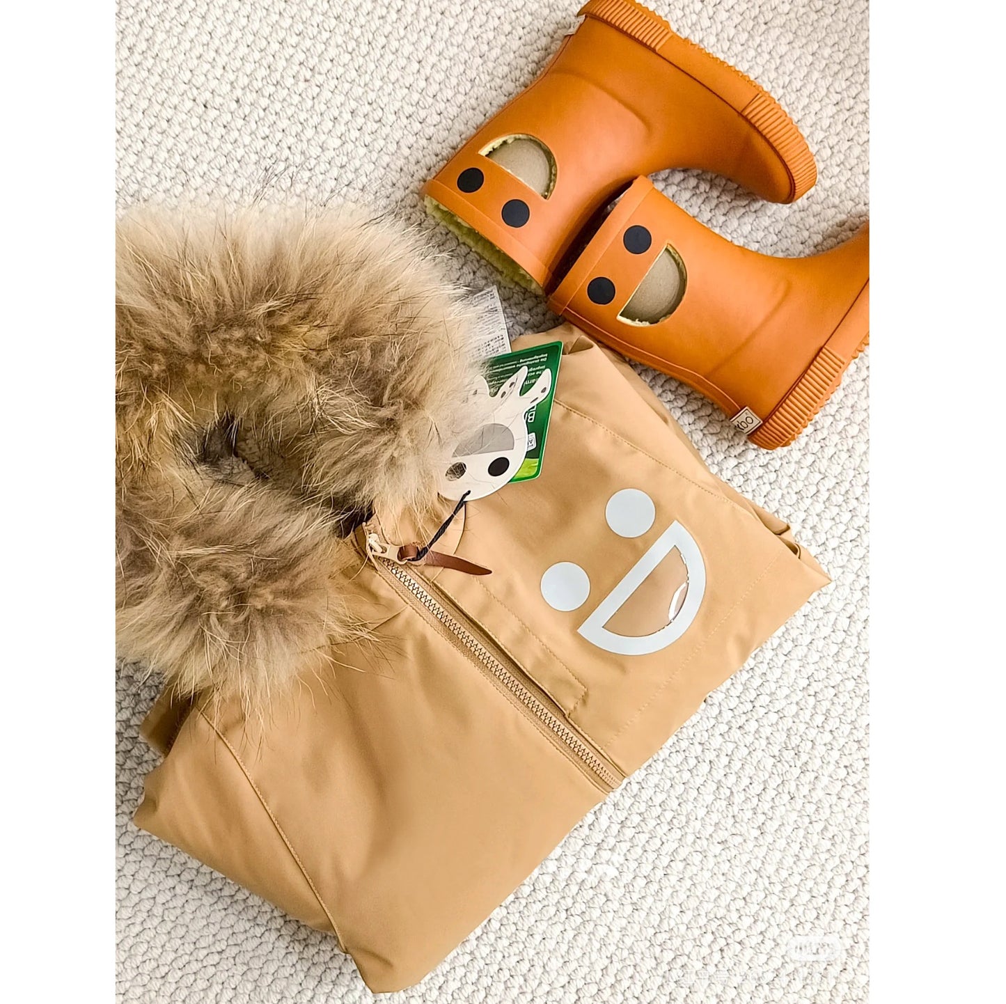 BOXBO WISTITI FLEECE LINED RAINBOOTS VINTAGE BROWN - baby enRoute