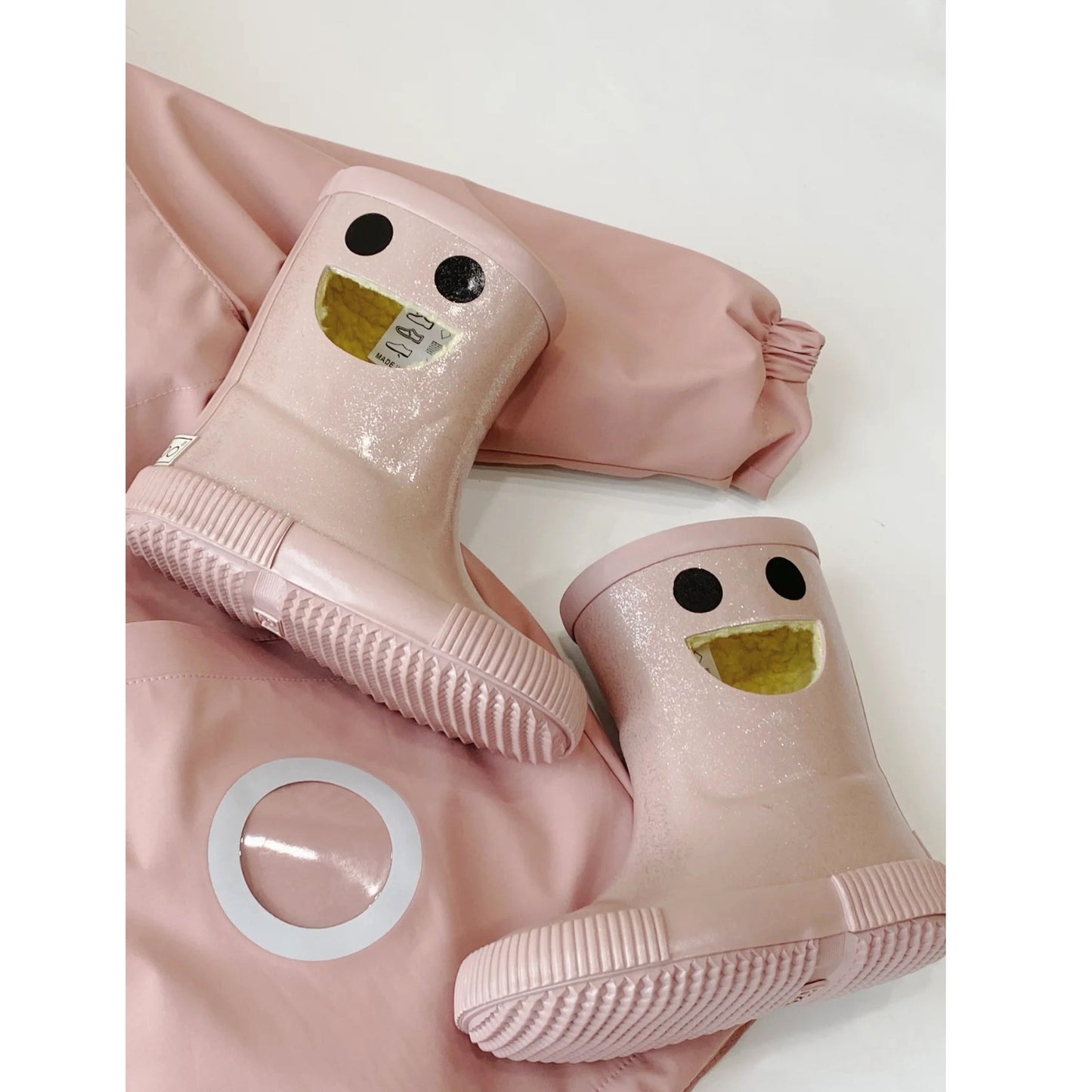 BOXBO WISTITI FLEECE LINED RAINBOOTS GLITTER PINK - baby enRoute