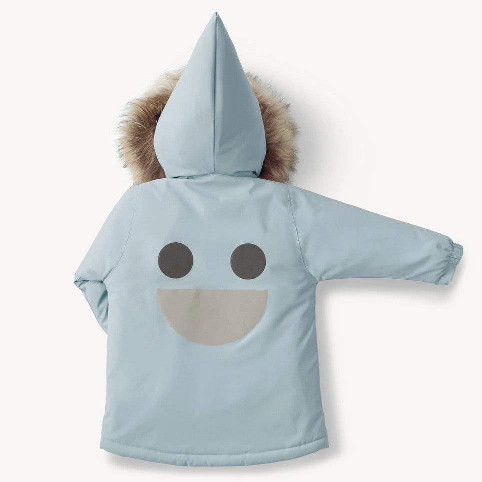 Boxbo Wistiti Fleece Lined Waterproof & Snowproof Fur Jacket Misty Ice Blue