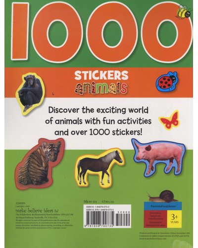 MAKE BELIEVE IDEAS 1000 STICKERS - ANIMALS