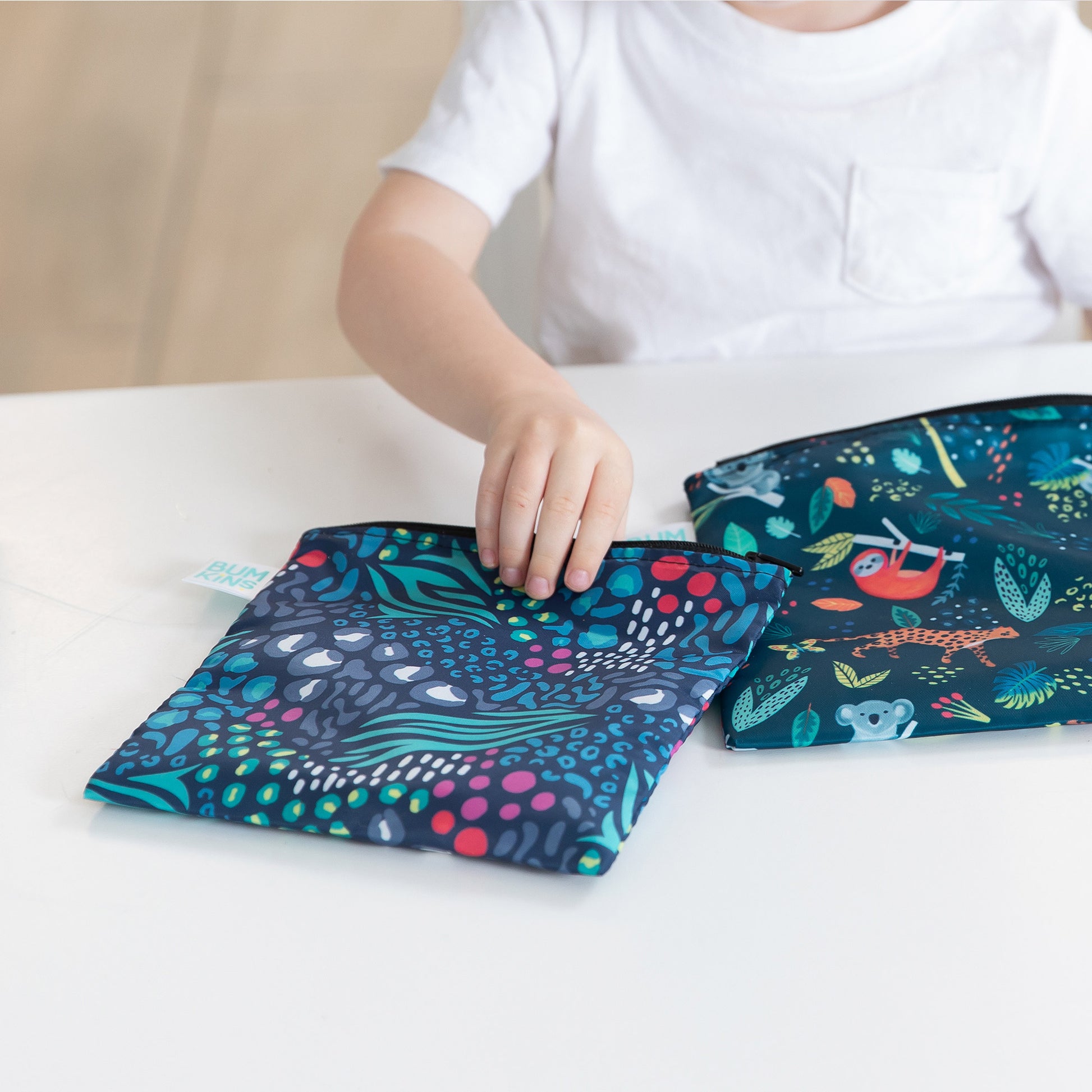 Bumkins Large Snack Bag 2pk All Together Now