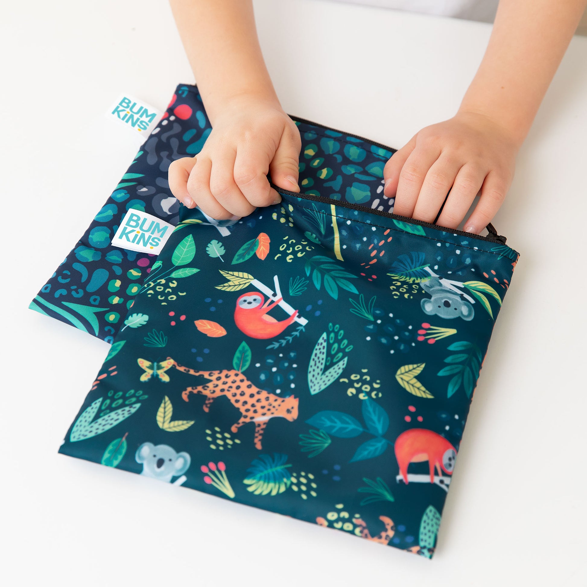 Bumkins Large Snack Bag 2pk All Together Now
