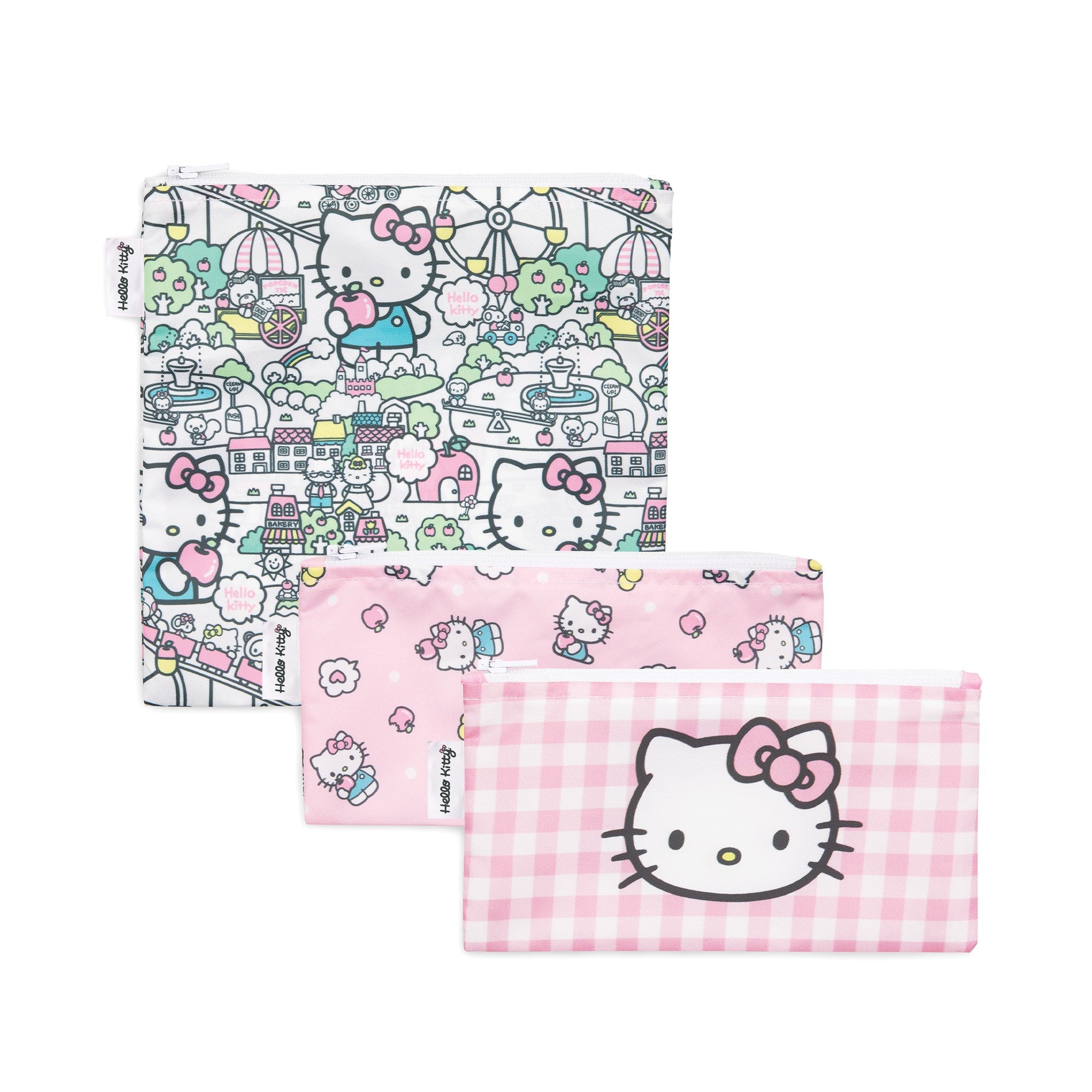 Bumkins Reusable Snack Bag 3pk-Hello Kitty