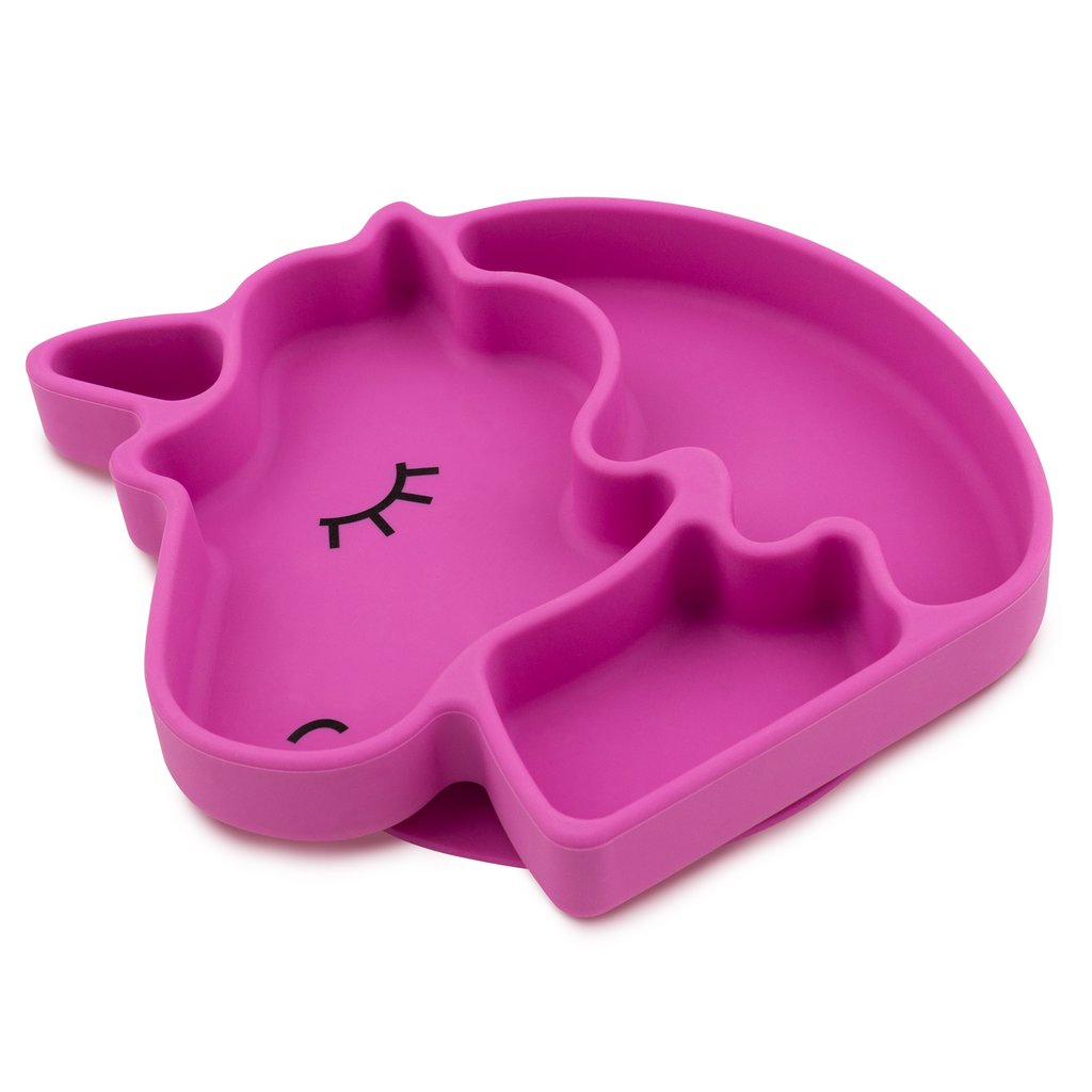 BUMKINS SILICONE GRIP DISH UNICORN