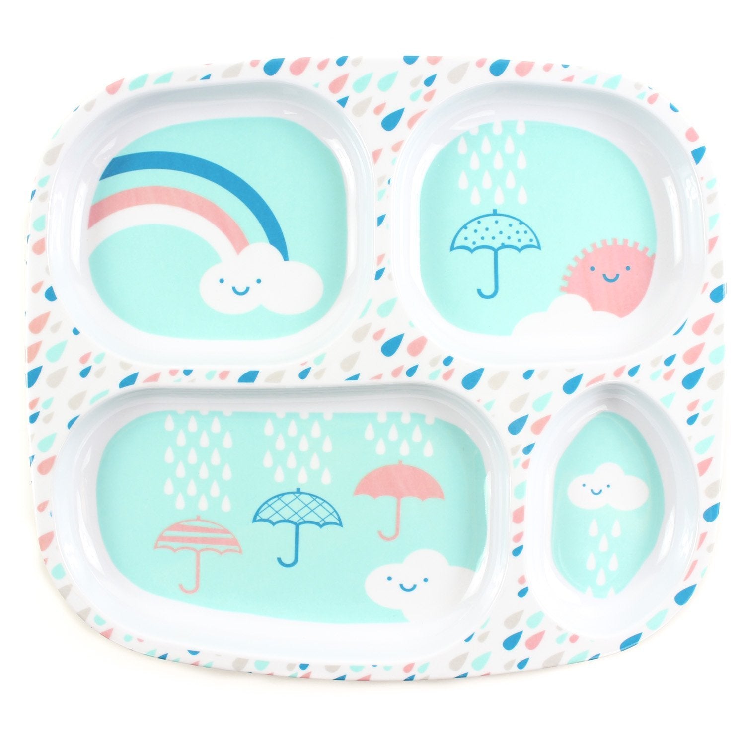 BUMKINS MELAMINE DIVIDED PLATE