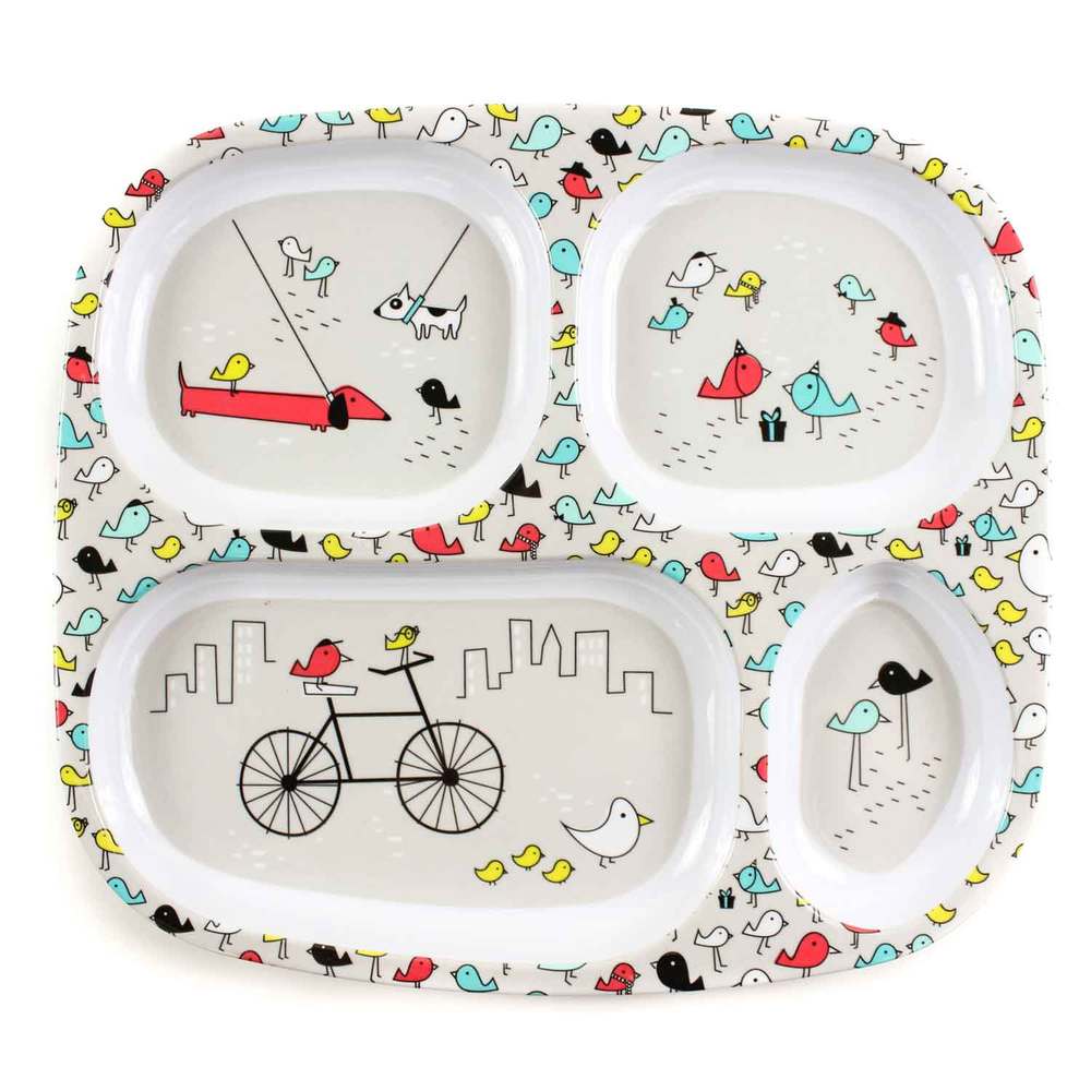 BUMKINS MELAMINE DIVIDED PLATE