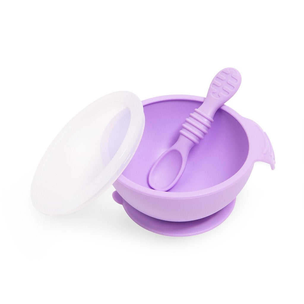 BUMKINS SILICONE FIRST FEEDING SET