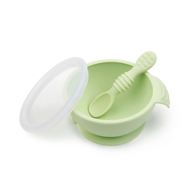 BUMKINS SILICONE FIRST FEEDING SET
