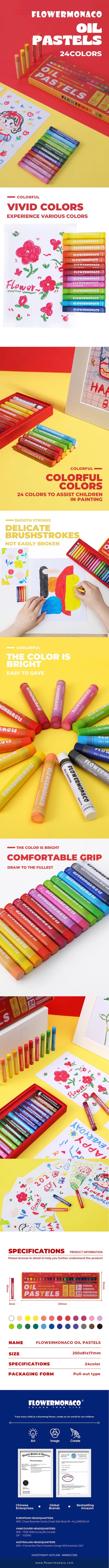 FLOWER MONACO OIL CRAYON ORIGINAL - baby enRoute
