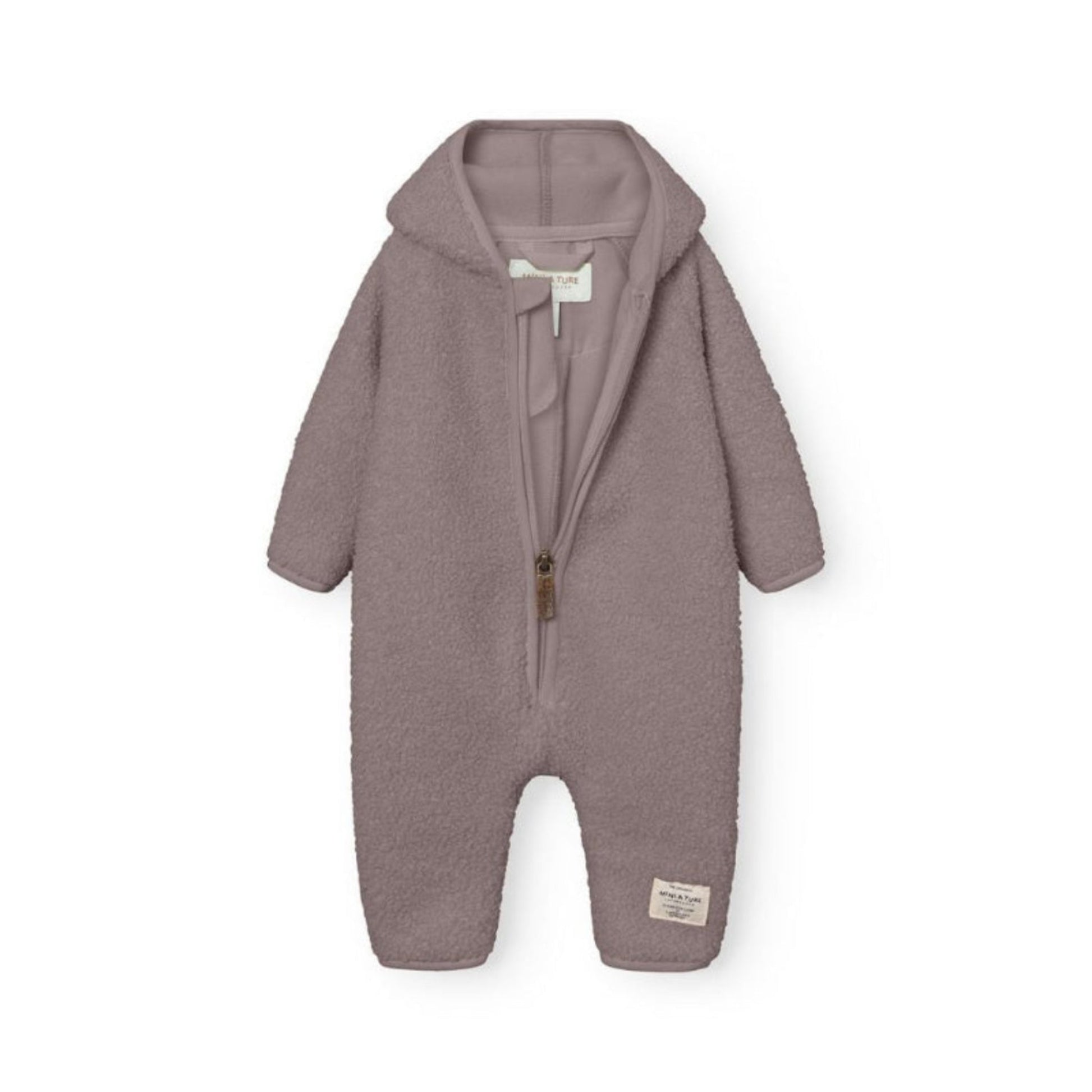 Mini A Ture Matadel Teddyfleece Jumpsuit Grs Zinc Purple