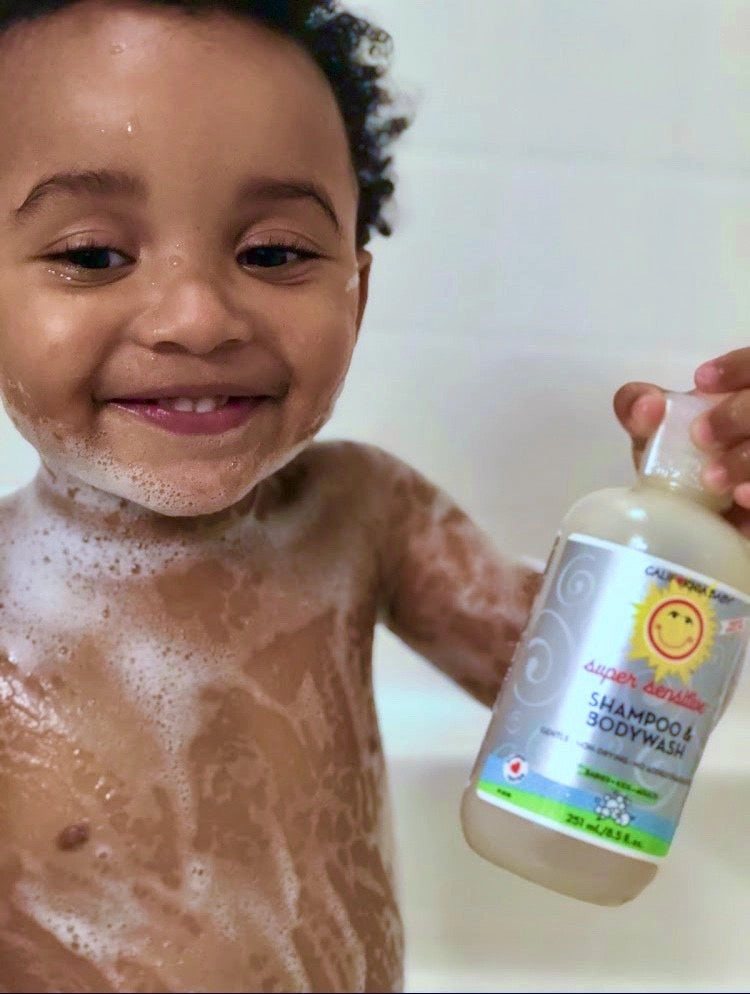 California Baby super sensitive shampoo and body wash fragrance-free