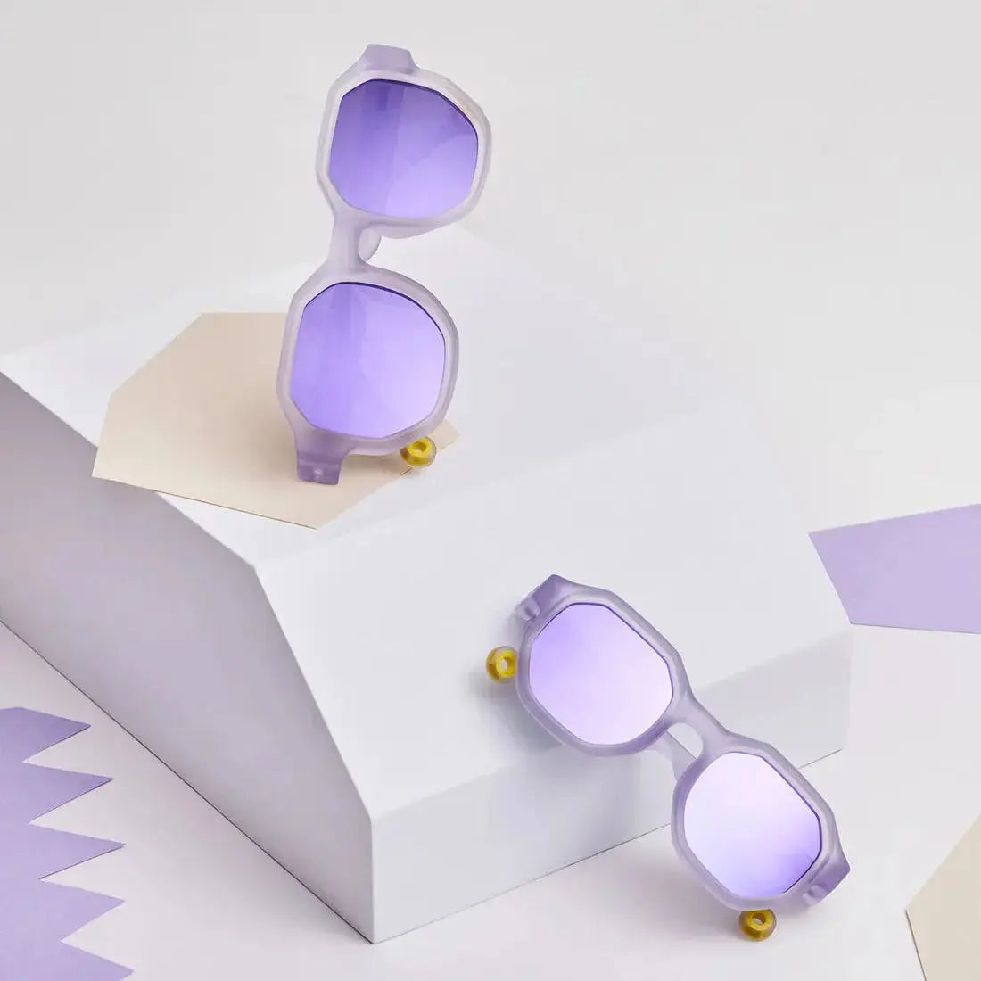 OLIVIO & CO SQUARE SUNGLASSES ADULT CREATIVE EDITION D SHELL PURPLE OLIVIO & CO