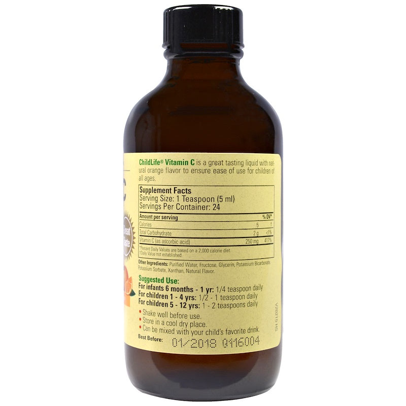 CHILDLIFE LIQUID VITAMIN C, ORANGE FLAVOR 4OZ