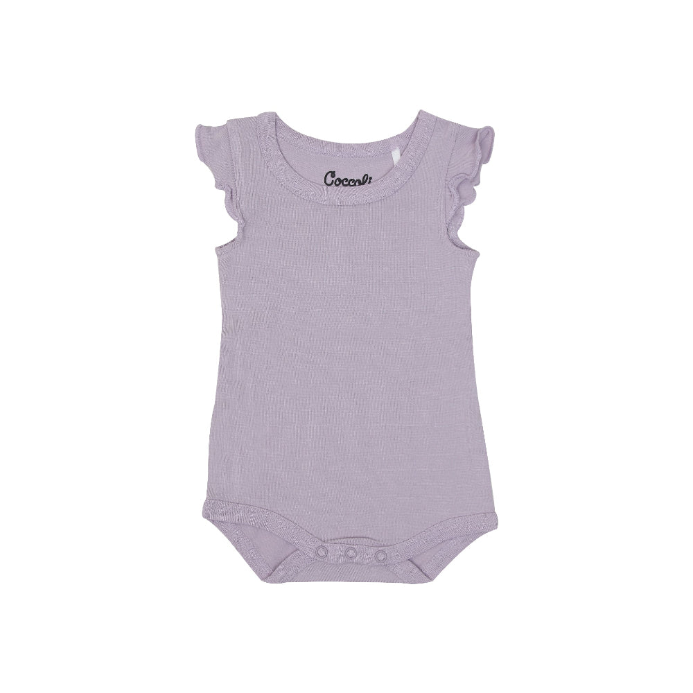 Coccoli Infant Cotton TENCEL™ Modal Romper Lavender Fog