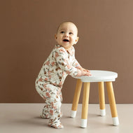 COCCOLI INFANT FLORAL COTTON-MODA ZIP FOOTIE