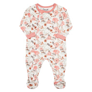 COCCOLI INFANT FLORAL COTTON-MODA ZIP FOOTIE