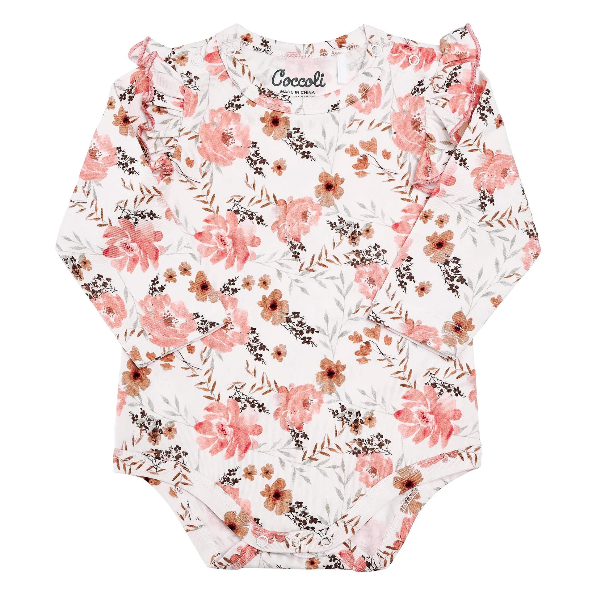 COCCOLI INFANT FLORAL COTTON-MODAL ROMPER