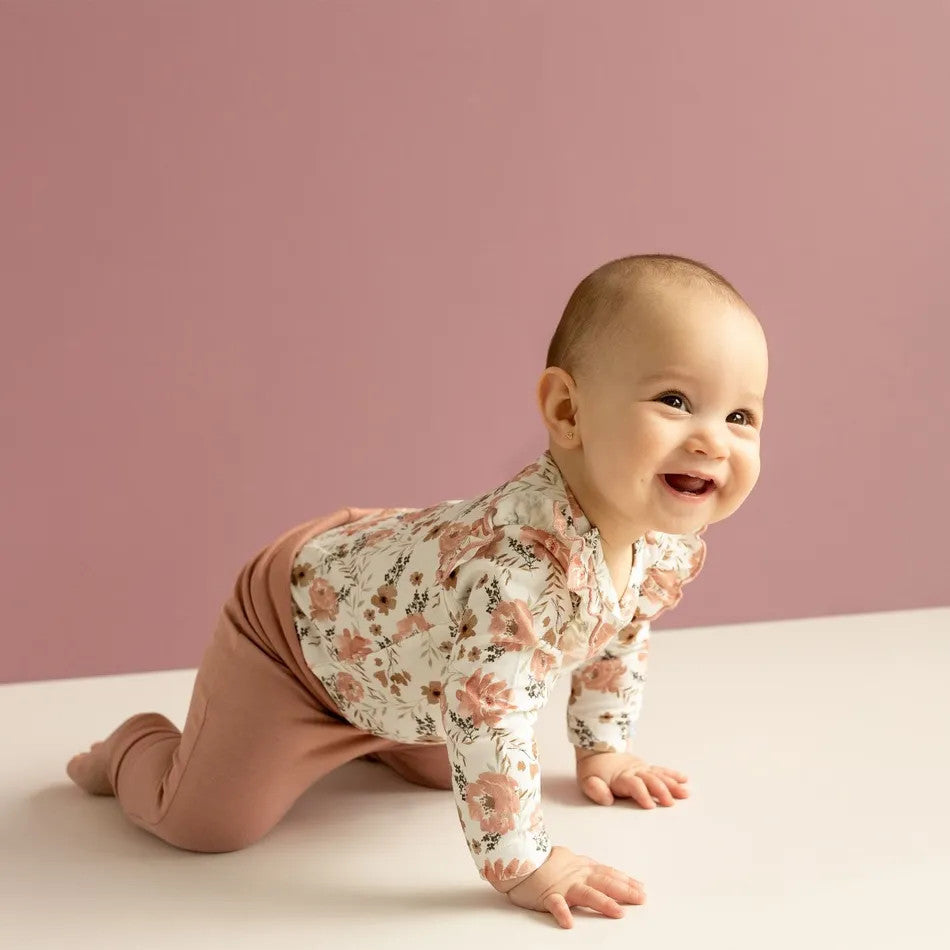 COCCOLI INFANT FLORAL COTTON-MODAL ROMPER