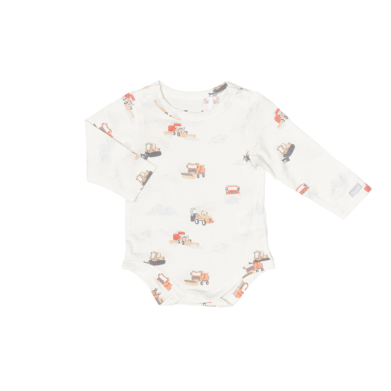 COCCOLI INFANT MODAL ROMPER SNOWPLOWS ON CREAM