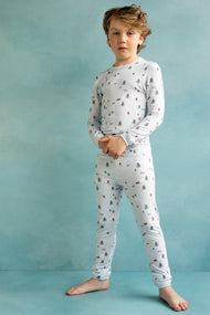 COCCOLI KID LONG SLEEVED MODAL PYJAMA WINTER ON LIGHT BLUE