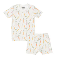 COCCOLI KID MODAL SHORT SLEEVE PYJAMA CARROTS ON CREAM