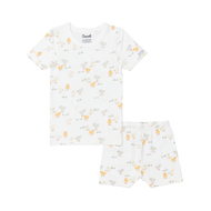 COCCOLI KID SHORT SLEEVE COTTON MODAL PYJAMA CHICKS ON CREAM