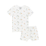 COCCOLI KID SHORT SLEEVE MODAL PYJAMA FARM ANIMALS ON CREAM